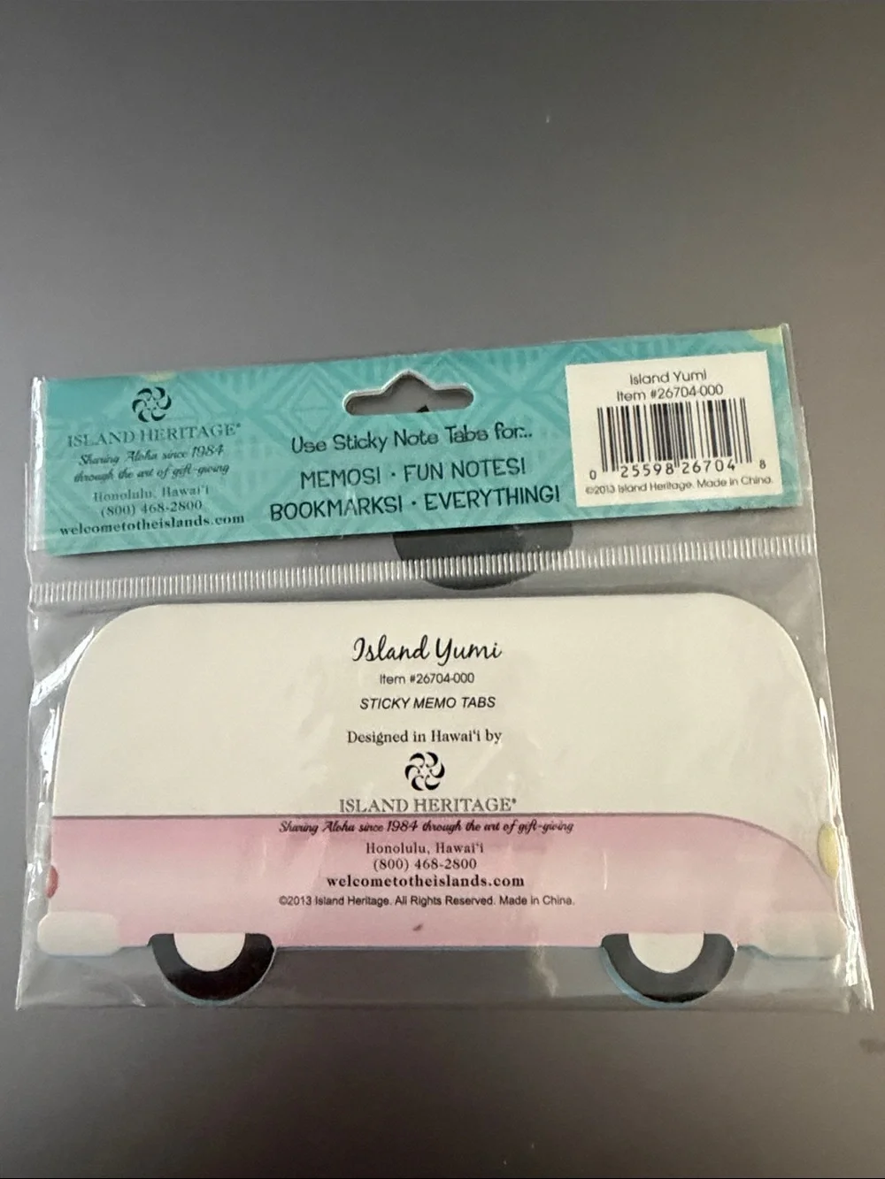 Hawaiian Floral Sticky Note & Tab Set - Blue, Pink, White